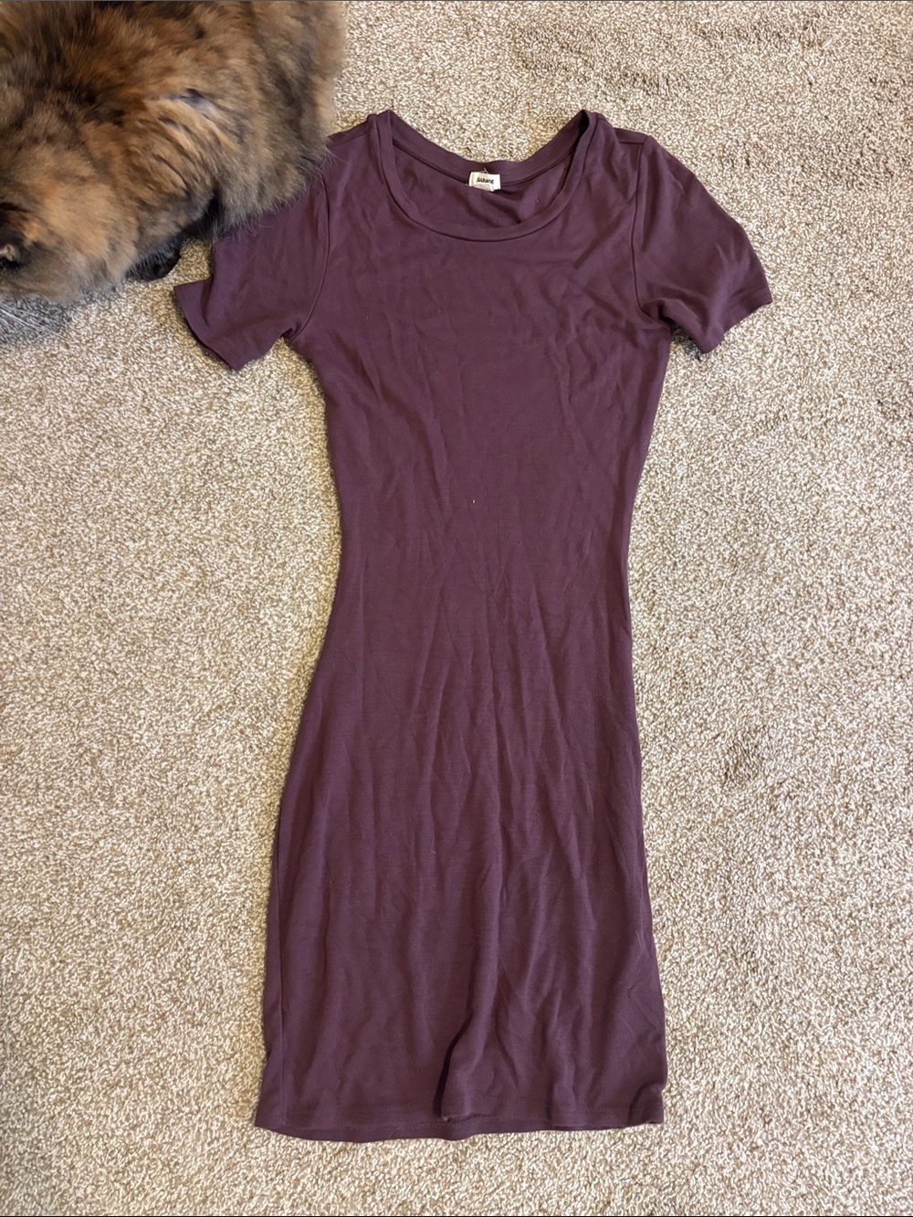 Garage Plum Scoop Neck Midi Dress